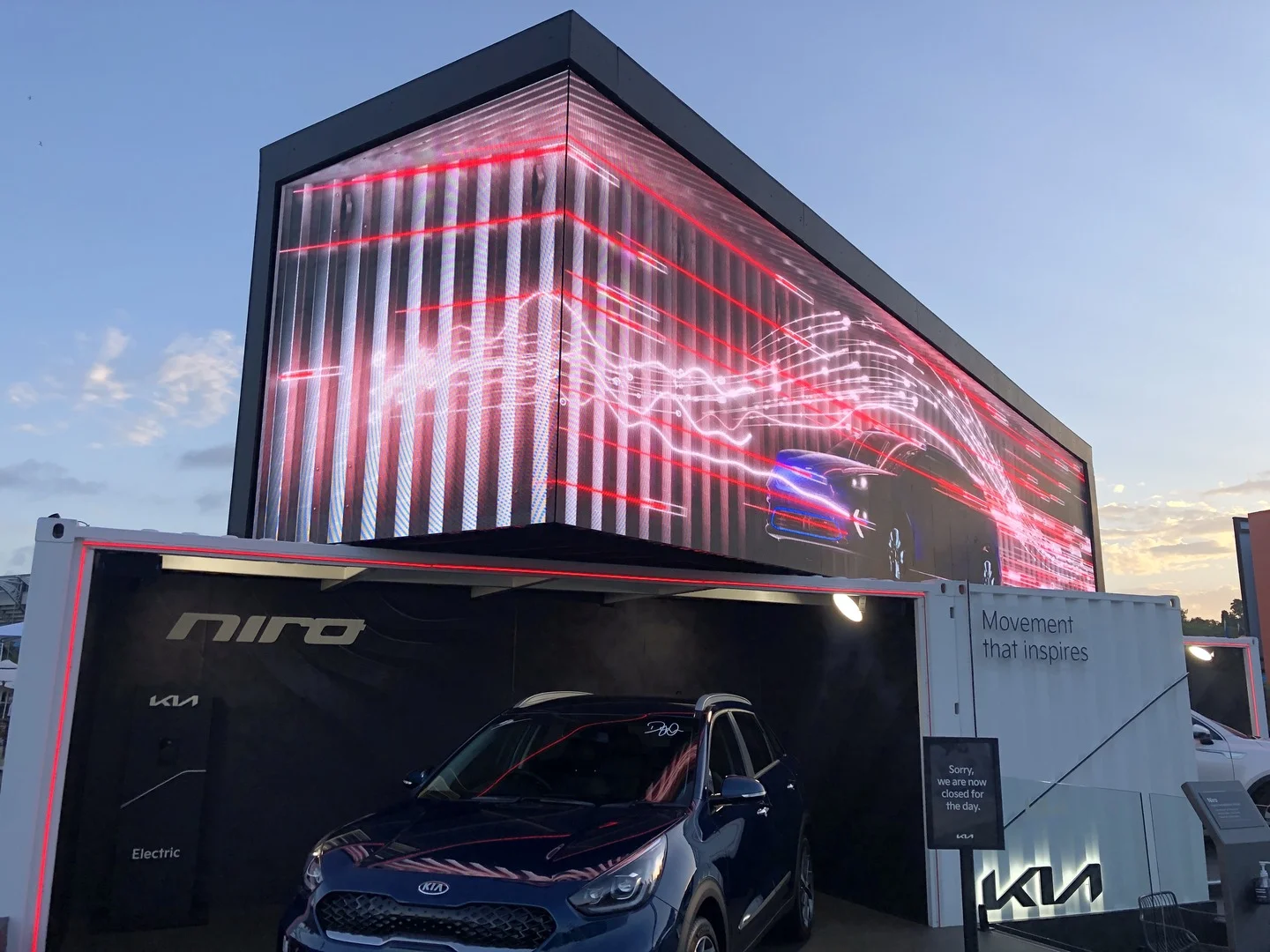 Australian Open major sponsor brand activation with anamorphic LED screen