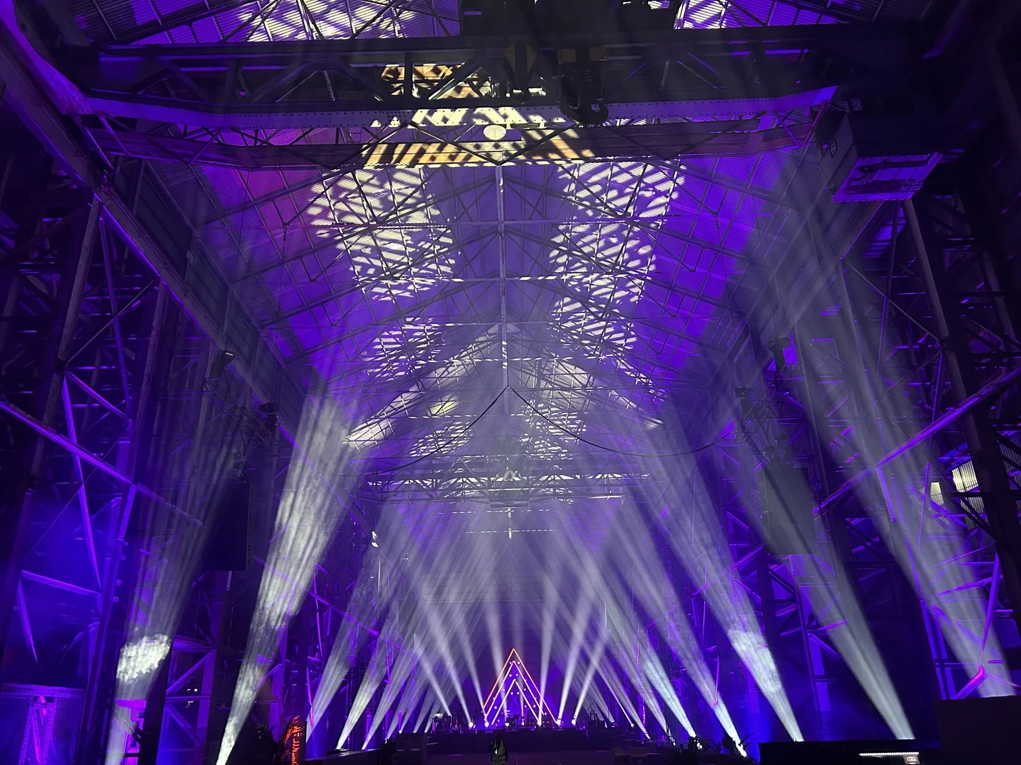 Corporate event production in the main function space at Cockatoo Island, Sydney