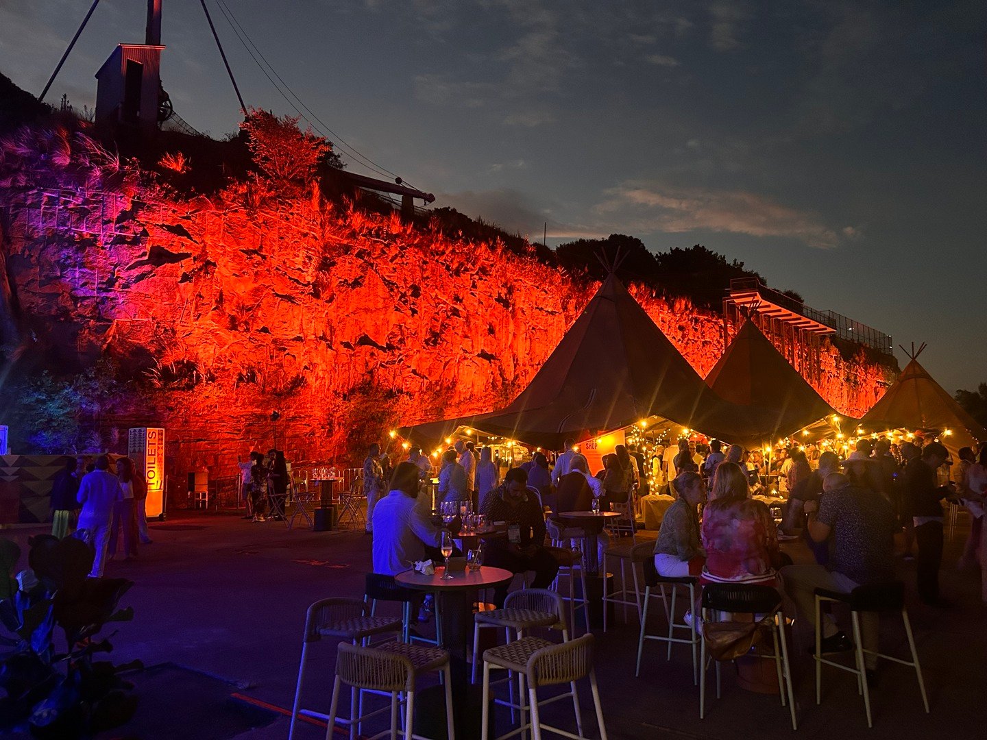 Outdoor IP-rated wash lighting for a corporate event in Sydney